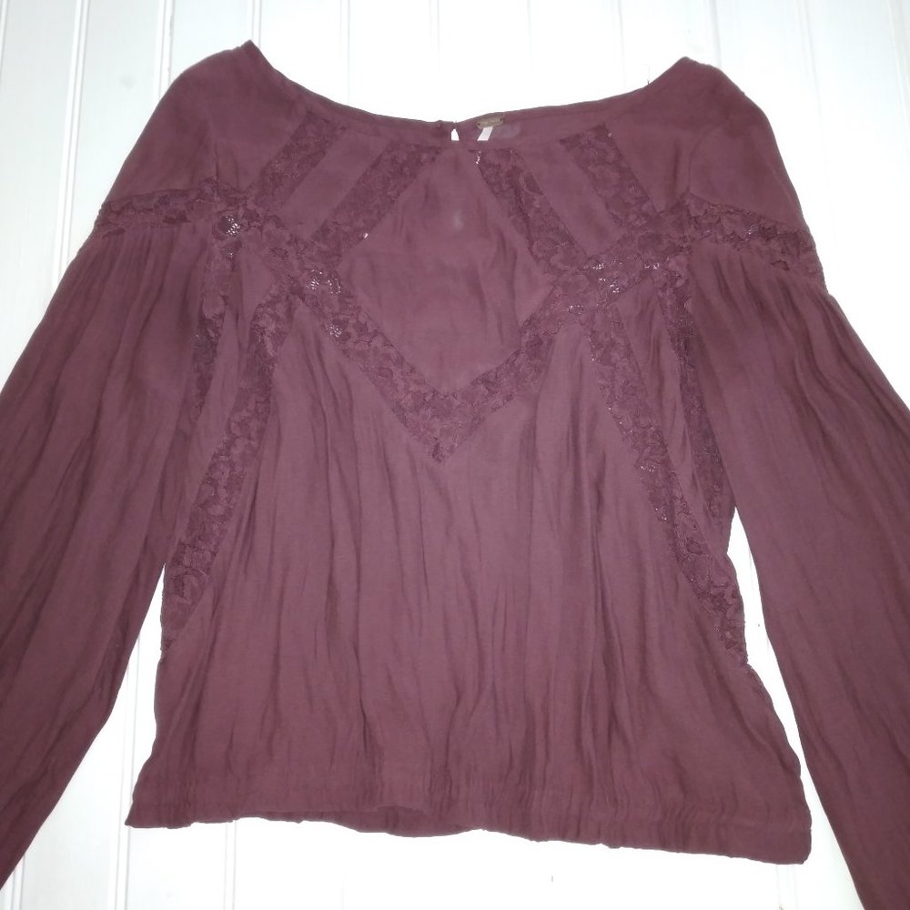 Free people Geometry Lesson peasant blouse Top - Picture 7 of 11